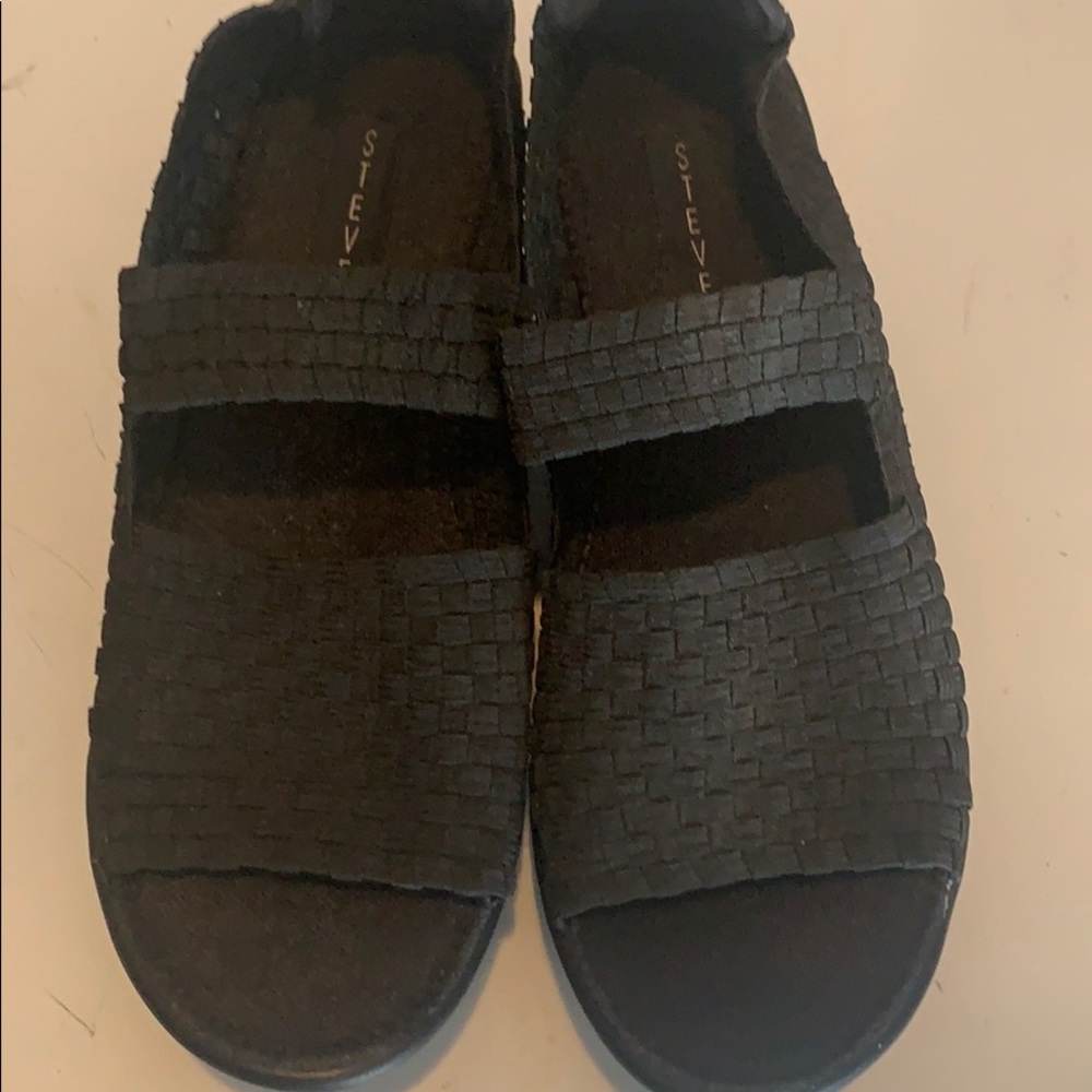 Open toe elastic summer wedges